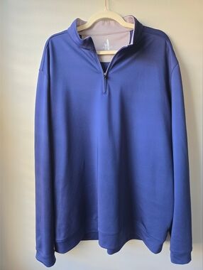 johnnie-O Men's Quarter-Zip Pullover Sweater - Blue